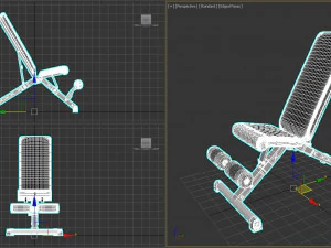 Weight Bench Adjustable Home 3D Model