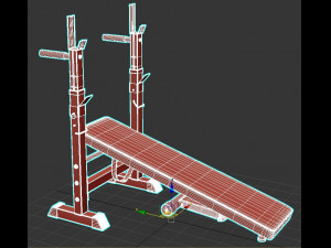 Adjustable weight bench Modelo 3D