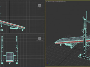 Adjustable weight bench Modelo 3D