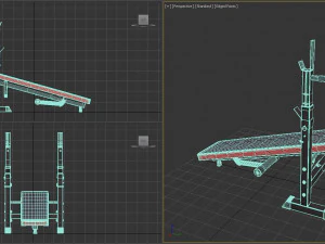 調整可能なウェイトベンチ 3Dモデル