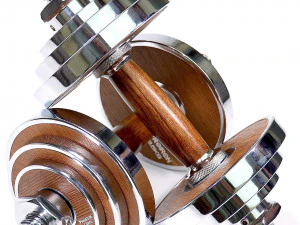 Staal met notenhouten handvat 3D Model