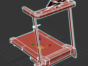 Motorised Treadmill 1-12km-h 3D Model
