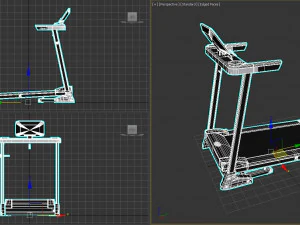 Motorised Treadmill 1-12km-h 3D Model