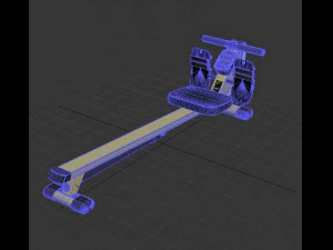 Metal Fitness Rowing Machine 3D Model