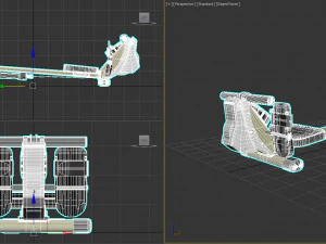 Metal Fitness Rowing Machine 3D Model