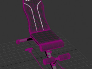 Foldable Weight Bench 3D Model