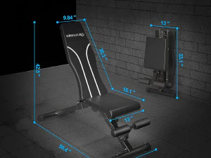 Foldable Weight Bench 3D Model