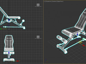 Foldable Weight Bench 3D Model