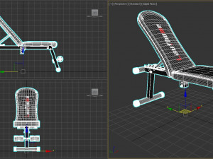 Weight Bench 3D Model