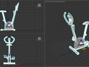 Exercise Bike Fitness Cardio Gym with LCD Computer 3D Model