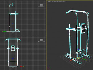 Adjustable Dip Station Modèle 3D
