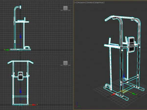 Adjustable Dip Station 3D Model