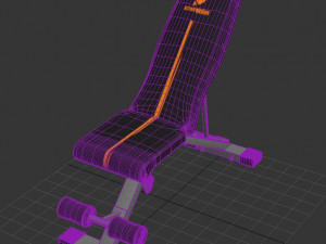 Panca Pesi Da Palestra Pieghevole Regolabile 3D Model
