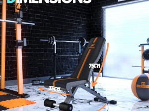 Panca Pesi Da Palestra Pieghevole Regolabile 3D Model