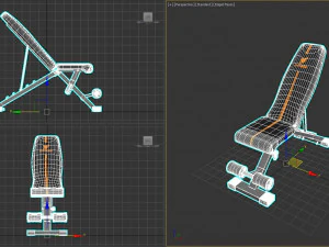 Panca Pesi Da Palestra Pieghevole Regolabile Modello 3D
