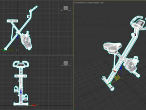 Folding Exercise Bike for Heavy People 3D Model