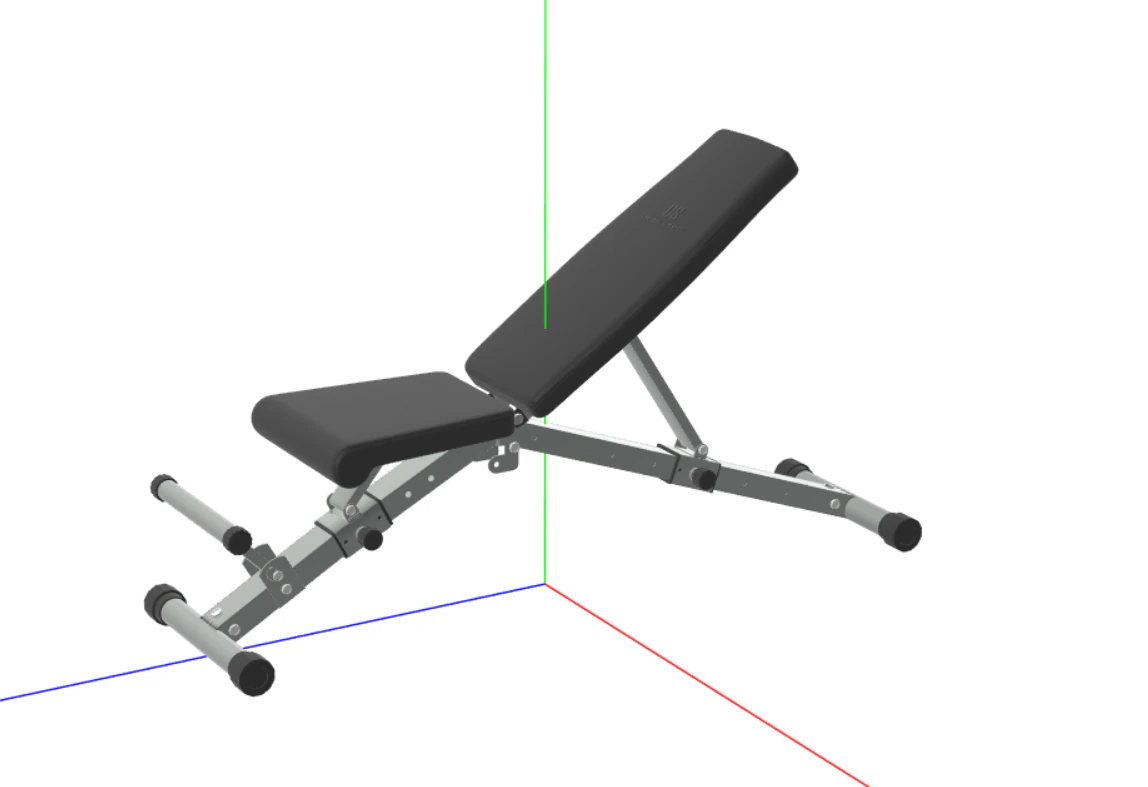Adjustable Weight Bench 3D Model .c4d .max .obj .3ds .fbx .stl .blend 