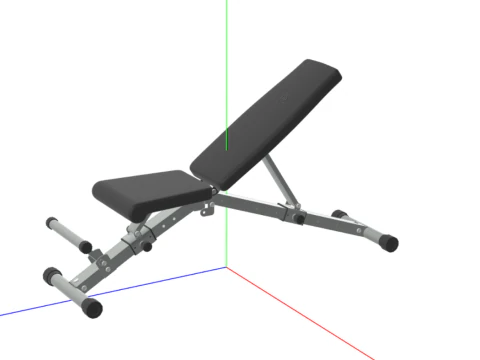 Adjustable Weight Bench 3D Model