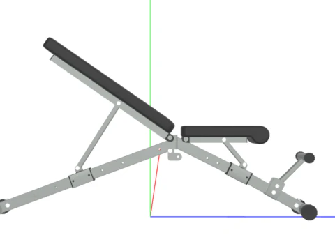 Adjustable Weight Bench 3D Model