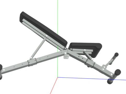Adjustable Weight Bench 3D Model