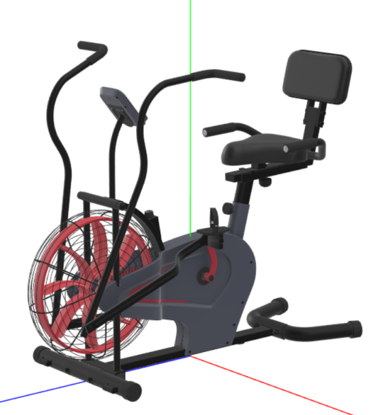 Body Rider BRF980 Upright Air Resistance Fan Bike 3D मॉडल .c4d .max .obj .3ds .fbx .stl .blend 