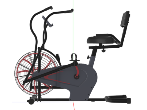 Body Rider BRF980 Upright Air Resistance Fan Bike 3D मॉडल