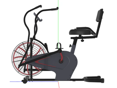 Body Rider BRF980 Upright Air Resistance Fan Bike 3D Model