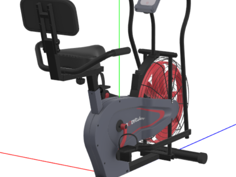 Body Rider BRF980 Upright Air Resistance Fan Bike 3D मॉडल