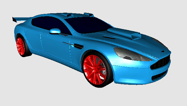 Aston martin de carreras 3D 3D Model .c4d .max .obj .3ds .fbx .stl .blend 