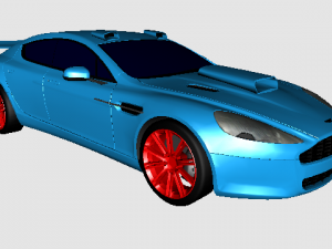 Aston martin de carreras 3D 3D Model