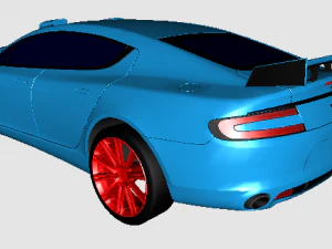 Aston martin de carreras 3D 3D Model