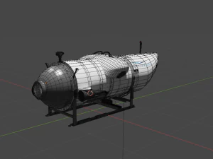 Ocean Gate Titan submarine 3D Model