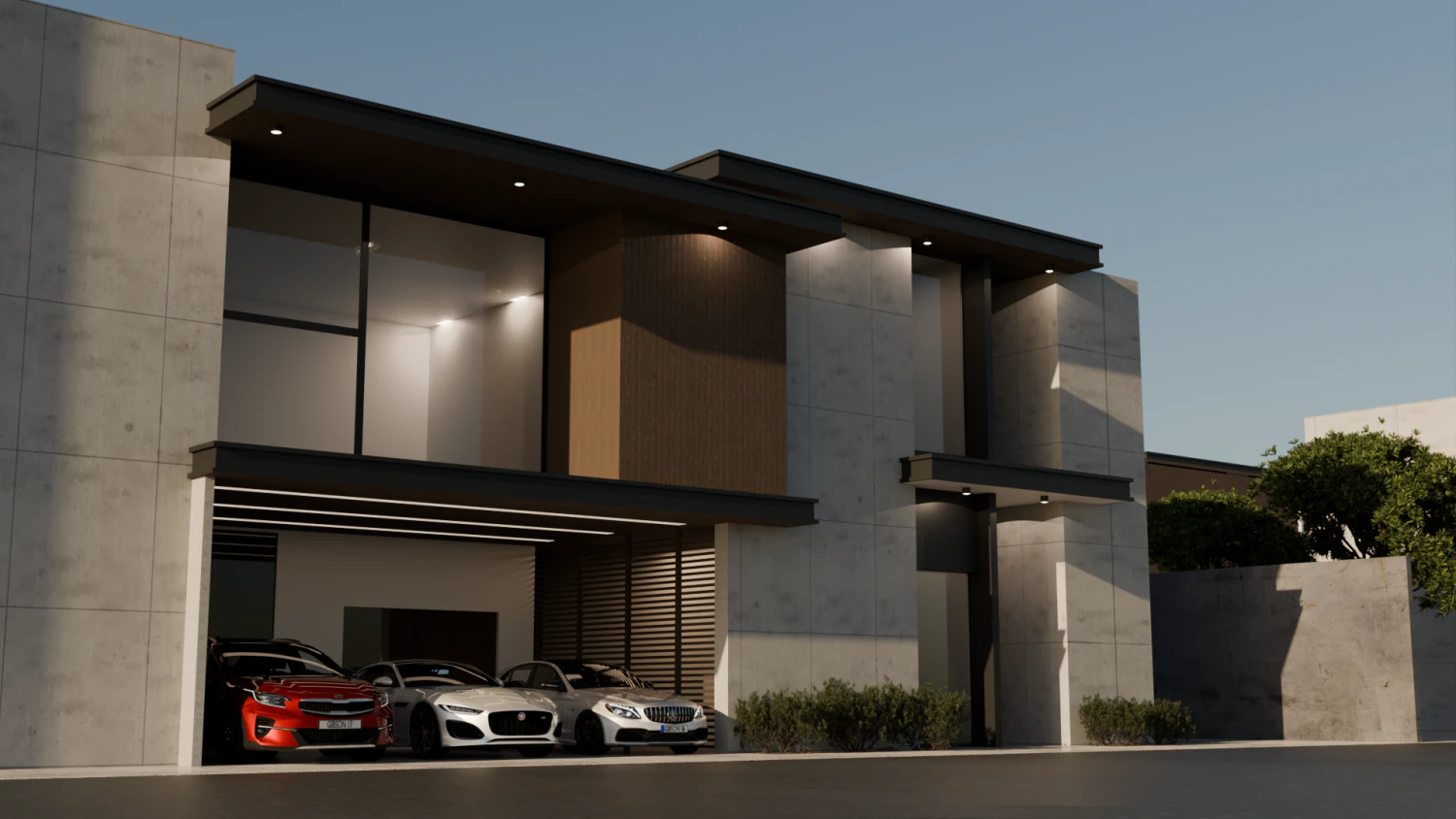 Exterior house design 3D Model .c4d .max .obj .3ds .fbx .stl .blend 
