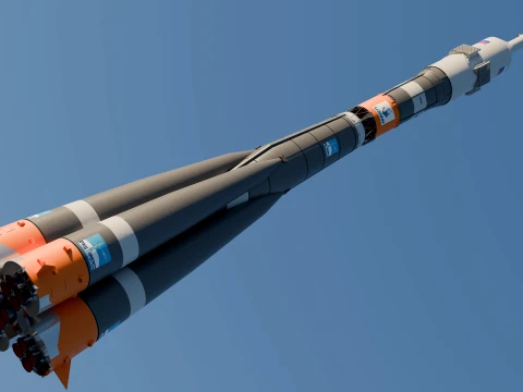 Ve&iacute;culo de lan&ccedil;amento orbital Soyuz 2 Modelo 3D