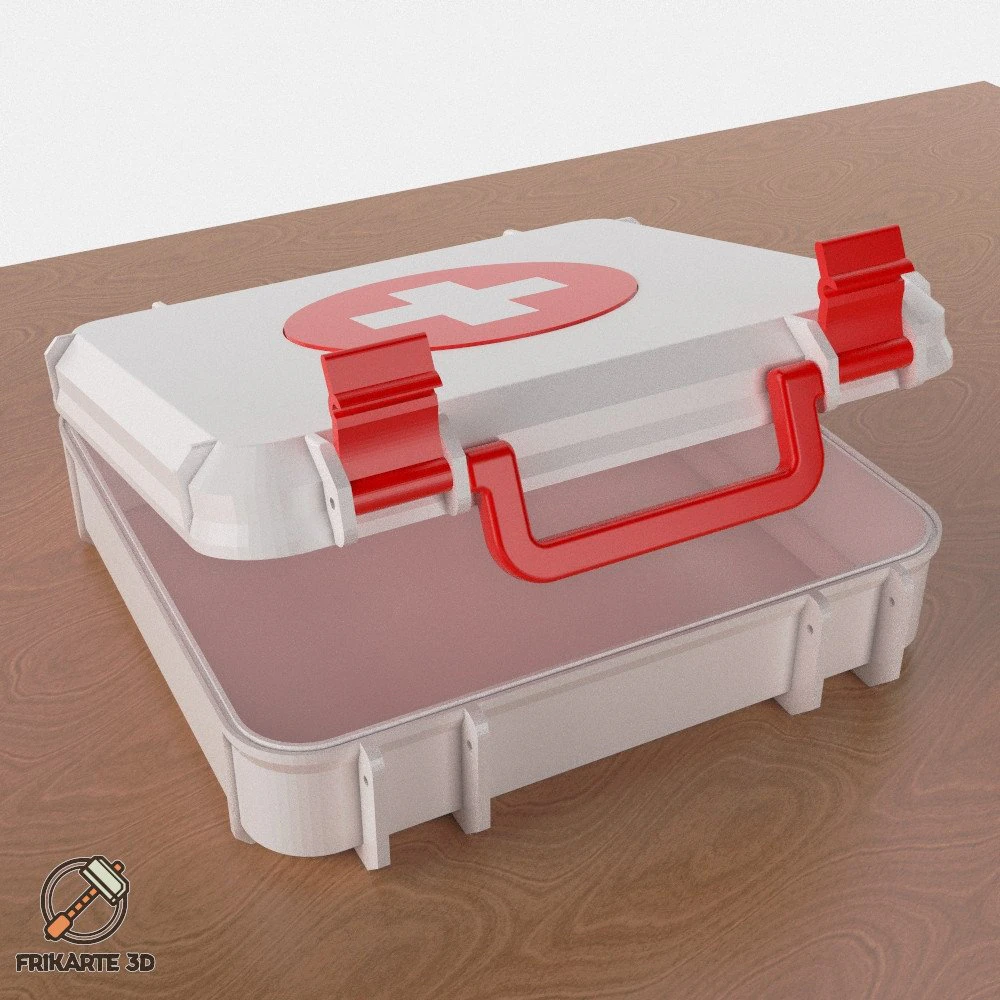 Medicine box 3D Model .c4d .max .obj .3ds .fbx .stl .blend 