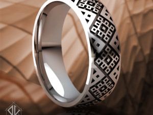 Ukrainian embroidered ring - Vyshyvanka ring 3D Принт Модель
