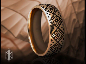 Cincin bordir Ukraina - Cincin Vyshyvanka Model Cetak 3D