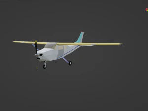 Cessna 172 로우 폴리 3D 모델