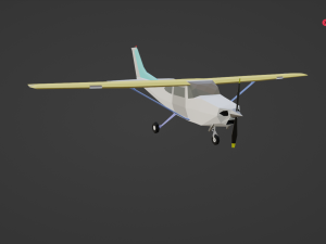 Cessna 172 low-poly 3Dモデル