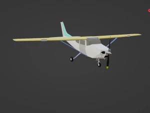 Cessna 172 low-poly 3D Model