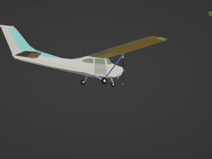 Cessna 172 low-poly 3Dモデル