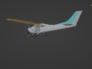 Cessna 172 low-poly 3Dモデル