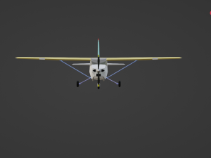 Cessna 172 low-poly 3Dモデル