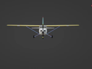 Cessna 172 low-poly 3D Model