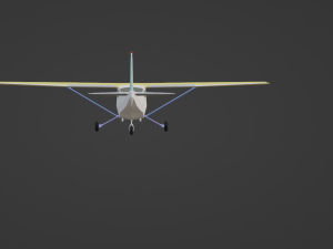 Cessna 172 low-poly 3Dモデル