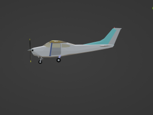 Cessna 172 low-poly 3Dモデル