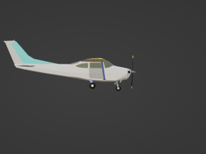 Cessna 172 low-poly 3Dモデル