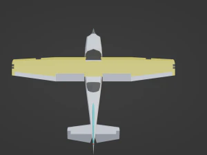 Cessna 172 low-poly 3D Model