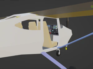 Cessna 172 low-poly 3D Model