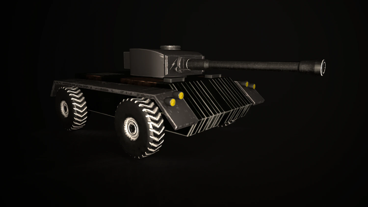 Tanque com rodas Modelo 3D .c4d .max .obj .3ds .fbx .stl .blend 